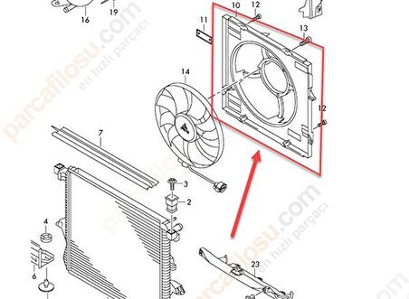 Volkswagen Amarok Fan Motoru Çerçevesi [Cey] (2H0121207E)